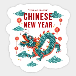 Chinese New Year Dragon: Skybound Pop Art Tee Sticker